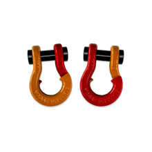 Load image into Gallery viewer, Jowl SxS Recovery Split Shackle 1/2 Obscene Orange and Flame Red Combo Moose Knuckle Offroad
