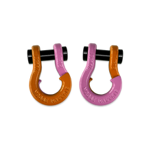 Load image into Gallery viewer, Jowl SxS Recovery Split Shackle 1/2 Obscene Orange and Pretty Pink Combo Moose Knuckle Offroad