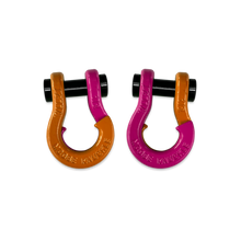 Load image into Gallery viewer, Jowl SxS Recovery Split Shackle 1/2 Obscene Orange and Pogo Pink Combo Moose Knuckle Offroad