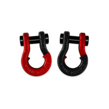 Load image into Gallery viewer, Jowl SxS Recovery Split Shackle 1/2 Flame Red and Black Hole Combo Moose Knuckle Offroad