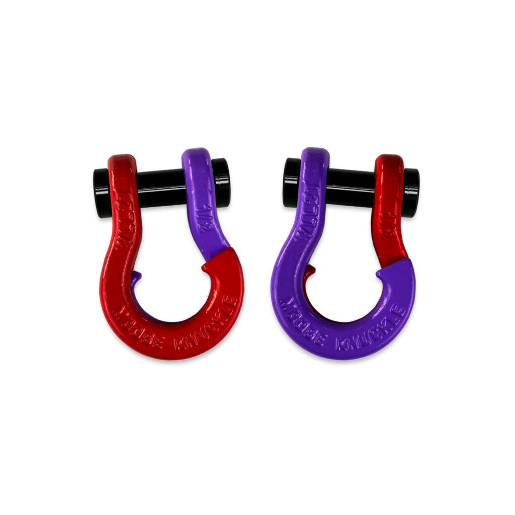 Jowl SxS Recovery Split Shackle 1/2 Flame Red and Grape Escape Combo Moose Knuckle Offroad