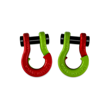 Load image into Gallery viewer, Jowl SxS Recovery Split Shackle 1/2 Flame Red and Sublime Green Combo Moose Knuckle Offroad