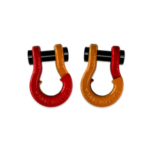 Load image into Gallery viewer, Jowl SxS Recovery Split Shackle 1/2 Flame Red and Obscene Orange Combo Moose Knuckle Offroad