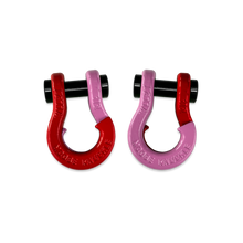 Load image into Gallery viewer, Jowl SxS Recovery Split Shackle 1/2 Flame Red and Pretty Pink Combo Moose Knuckle Offroad