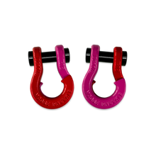 Load image into Gallery viewer, Jowl SxS Recovery Split Shackle 1/2 Flame Red and Pogo Pink Combo Moose Knuckle Offroad