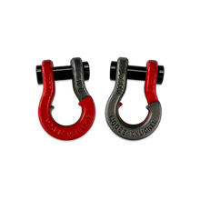 Load image into Gallery viewer, Jowl SxS Recovery Split Shackle 1/2 Flame Red and Raw Dog Combo Moose Knuckle Offroad