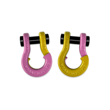 Load image into Gallery viewer, Jowl SxS Recovery Split Shackle 1/2 Pretty Pink and Detonator Yellow Combo Moose Knuckle Offroad