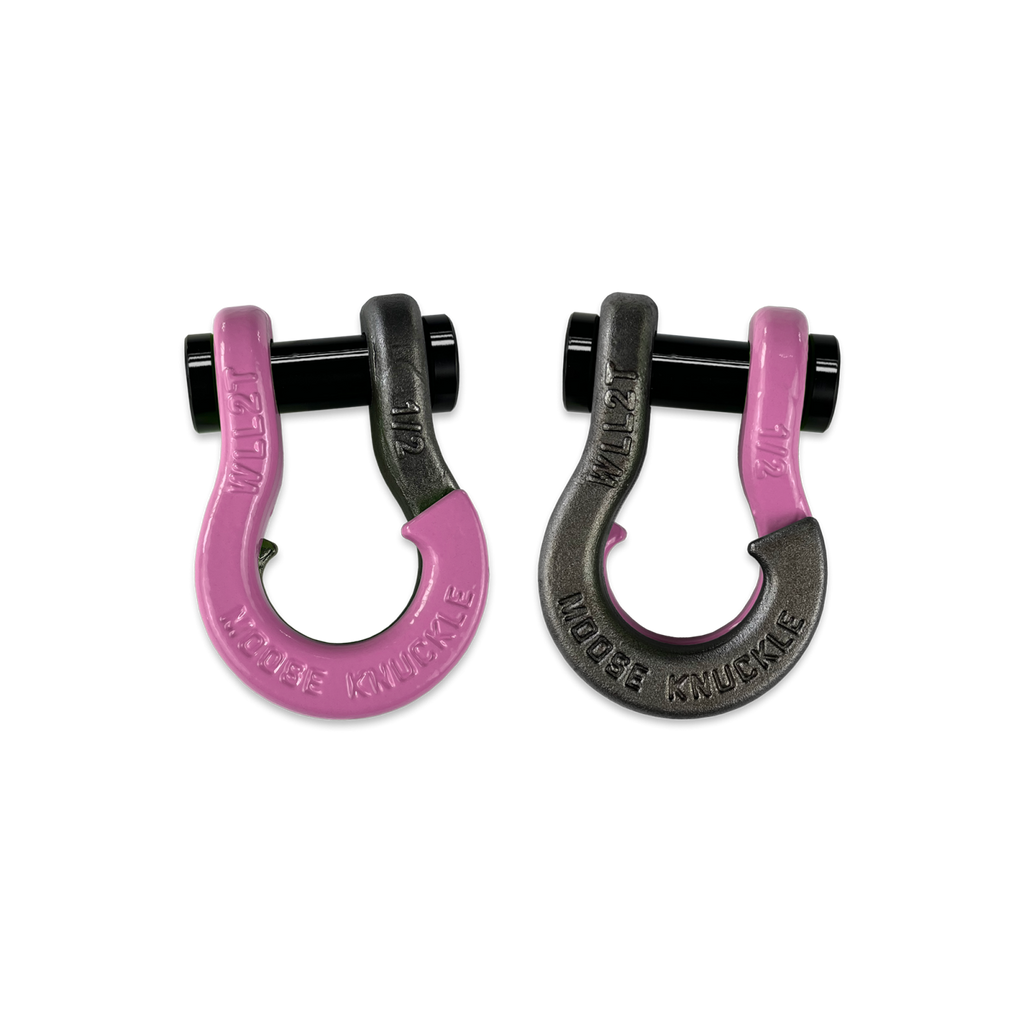 Jowl SxS Recovery Split Shackle 1/2 Pretty Pink and Raw Dog Combo Moose Knuckle Offroad