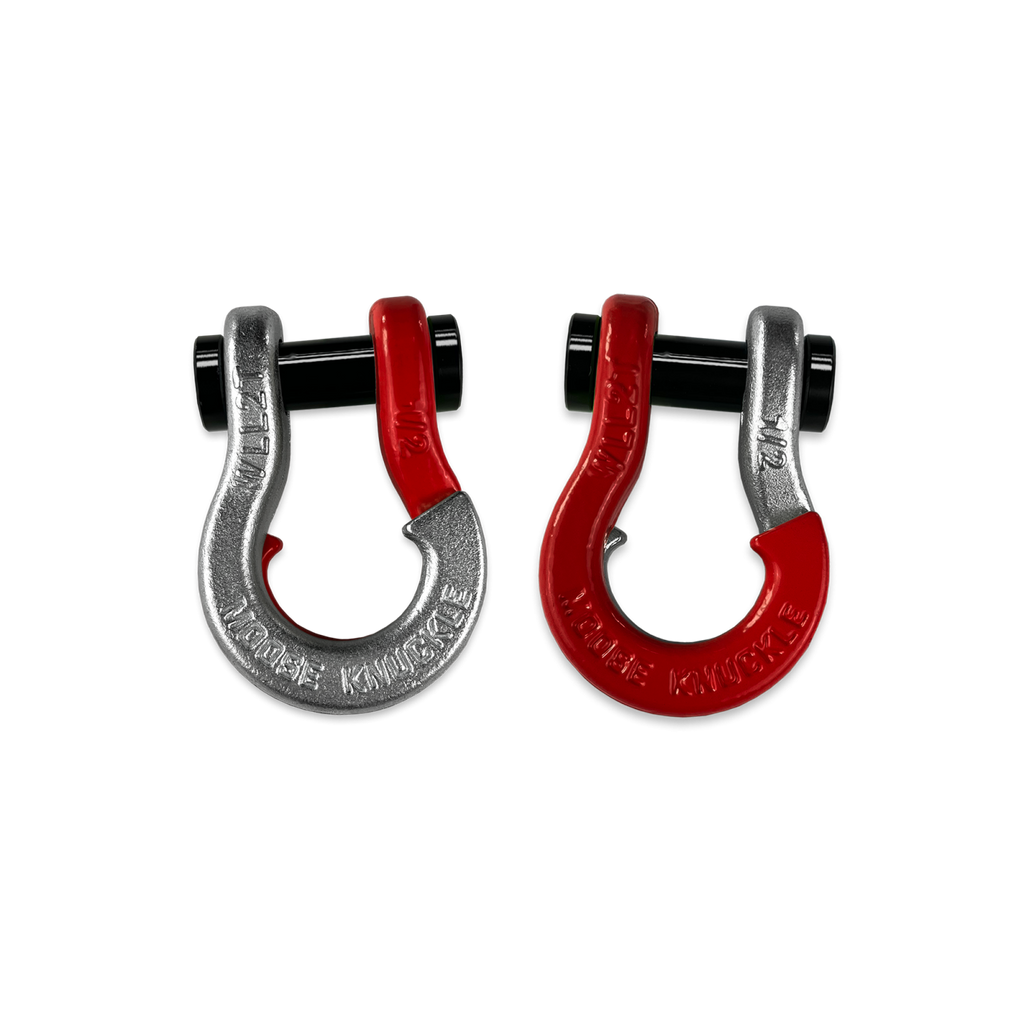 Jowl SxS Recovery Split Shackle 1/2 Nice Gal and Flame Red Combo Moose Knuckle Offroad