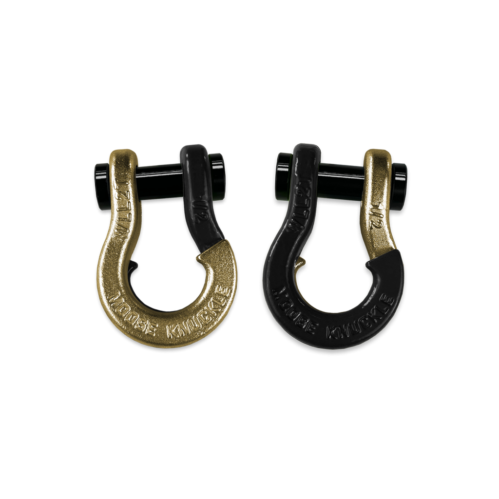 Jowl SxS Recovery Split Shackle 1/2 Brass Knuckle and Black Hole Combo Moose Knuckle Offroad