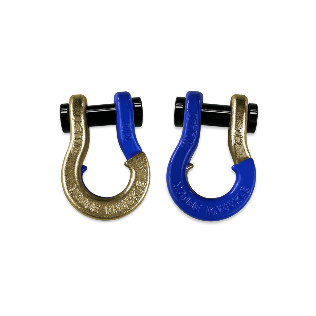 Jowl SxS Recovery Split Shackle 1/2 Brass Knuckle and Blue Balls Combo Moose Knuckle Offroad