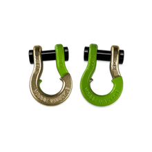 Load image into Gallery viewer, Jowl SxS Recovery Split Shackle 1/2 Brass Knuckle and Sublime Green Combo Moose Knuckle Offroad
