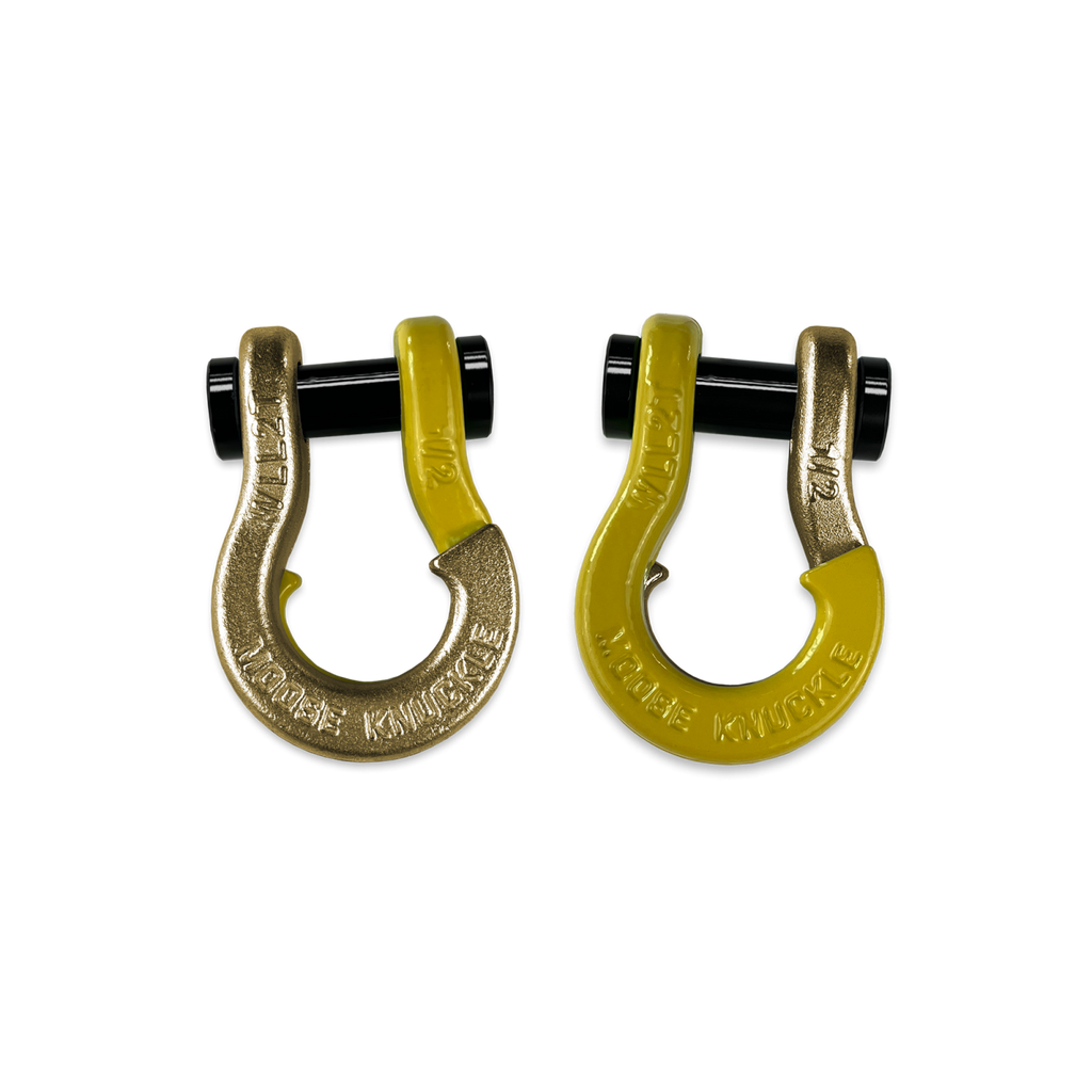 Jowl SxS Recovery Split Shackle 1/2 Brass Knuckle and Detonator Yellow Combo Moose Knuckle Offroad