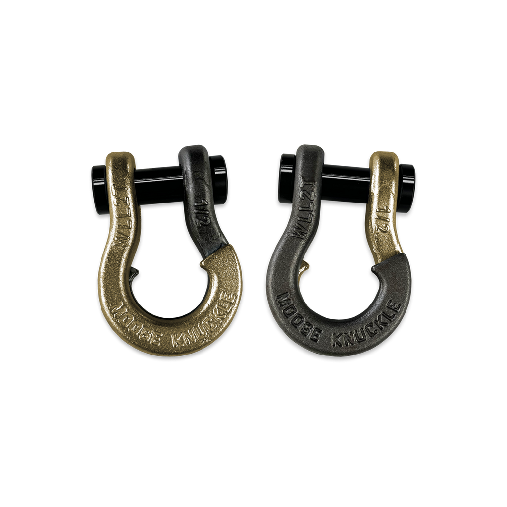 Jowl SxS Recovery Split Shackle 1/2 Brass Knuckle and Raw Dog Combo Moose Knuckle Offroad