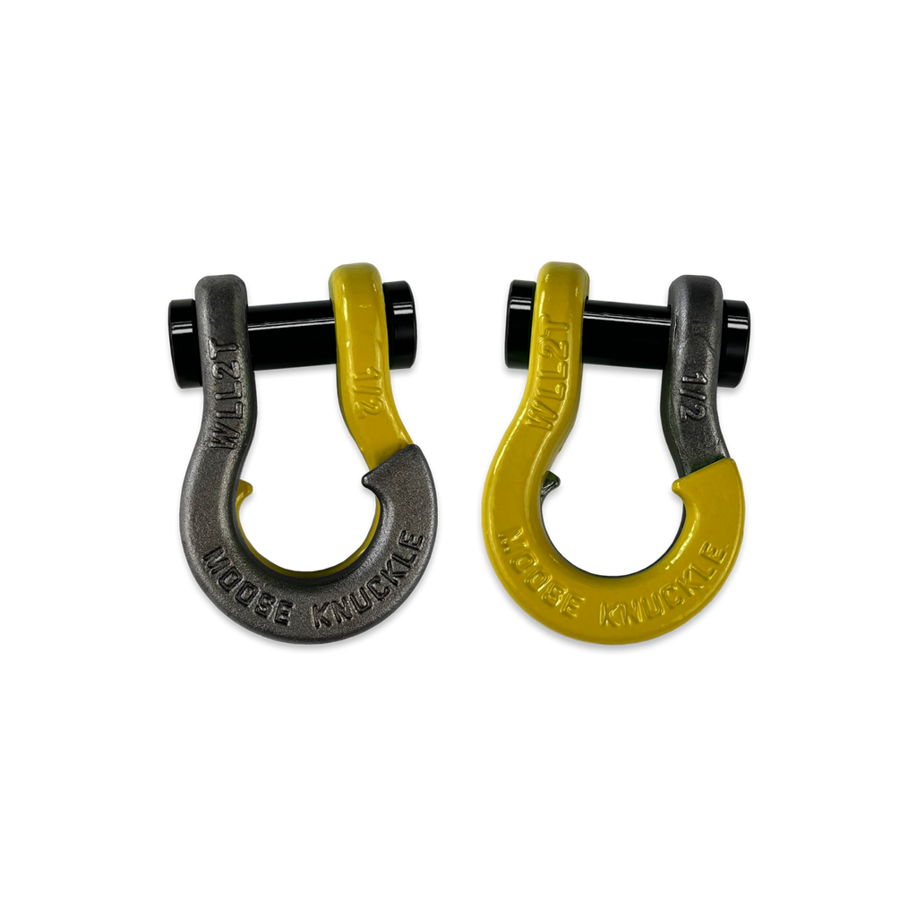 Jowl SxS Recovery Split Shackle 1/2 Raw Dog and Detonator Yellow Combo Moose Knuckle Offroad