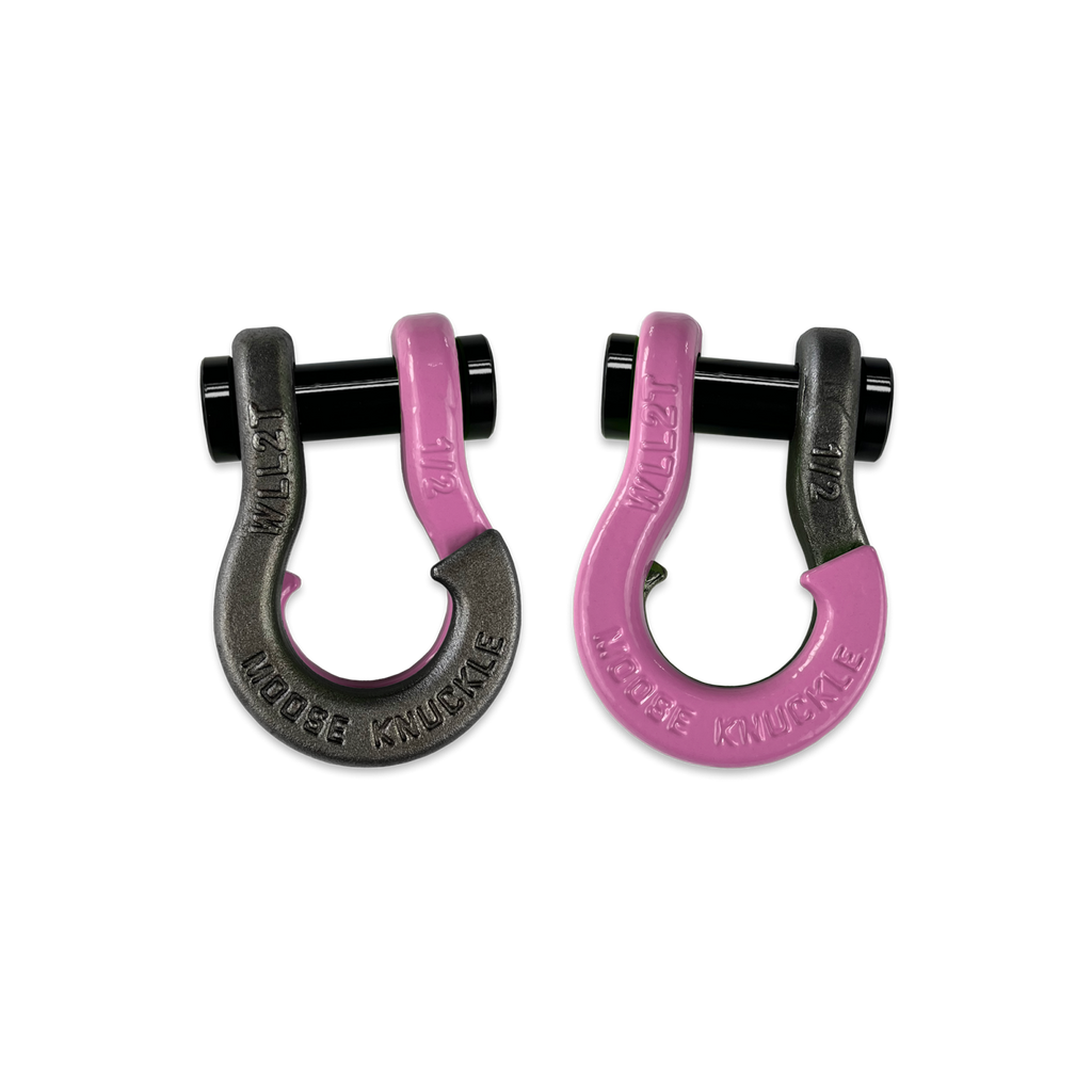 Jowl SxS Recovery Split Shackle 1/2 Raw Dog and Pretty Pink Combo Moose Knuckle Offroad
