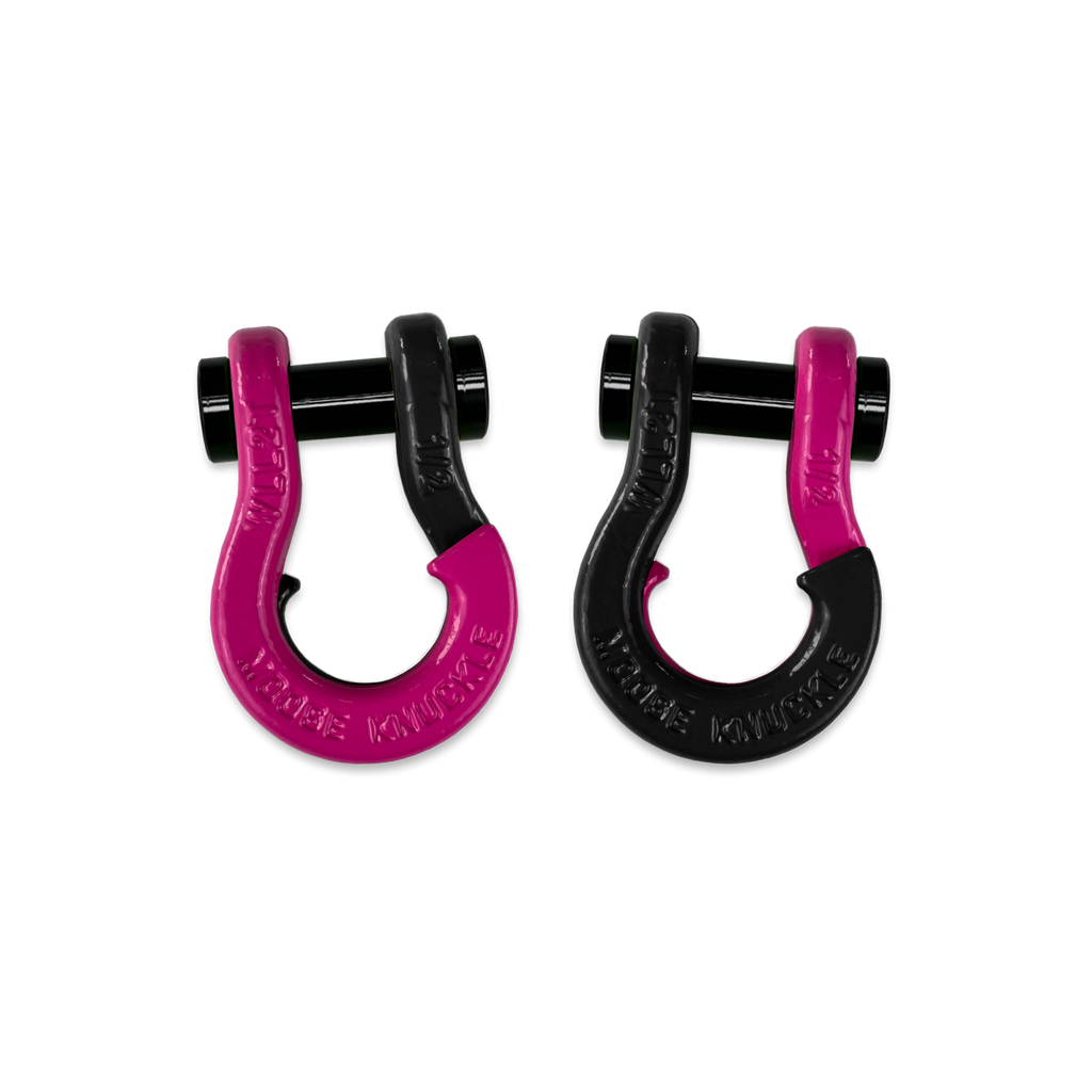 Jowl SxS Recovery Split Shackle 1/2 Pogo Pink and Black Hole Combo Moose Knuckle Offroad