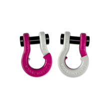 Load image into Gallery viewer, Jowl SxS Recovery Split Shackle 1/2 Pogo Pink and Pure White Combo Moose Knuckle Offroad