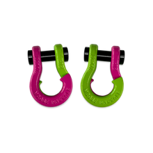 Load image into Gallery viewer, Jowl SxS Recovery Split Shackle 1/2 Pogo Pink and Sublime Green Combo Moose Knuckle Offroad