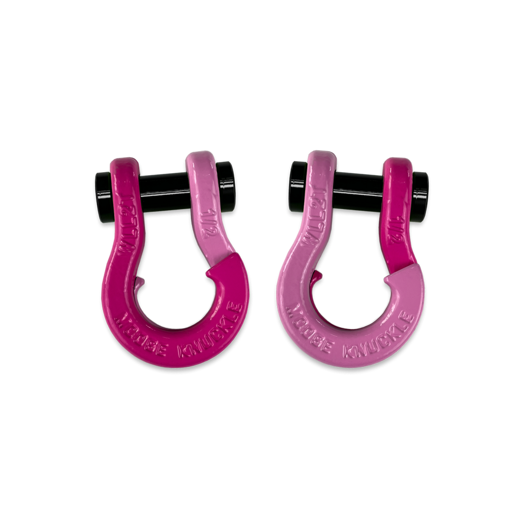 Jowl SxS Recovery Split Shackle 1/2 Pogo Pink and Pretty Pink Combo Moose Knuckle Offroad