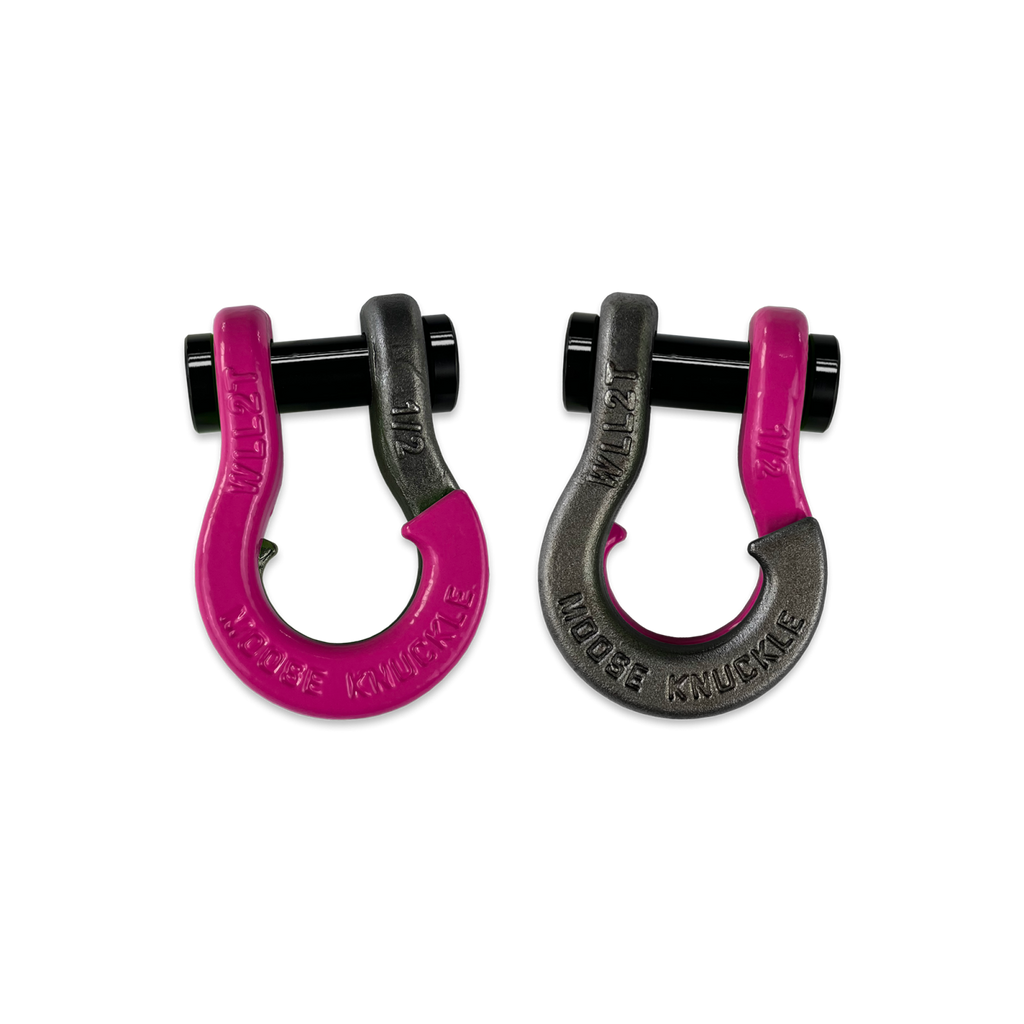 Jowl SxS Recovery Split Shackle 1/2 Pogo Pink and Raw Dog Combo Moose Knuckle Offroad