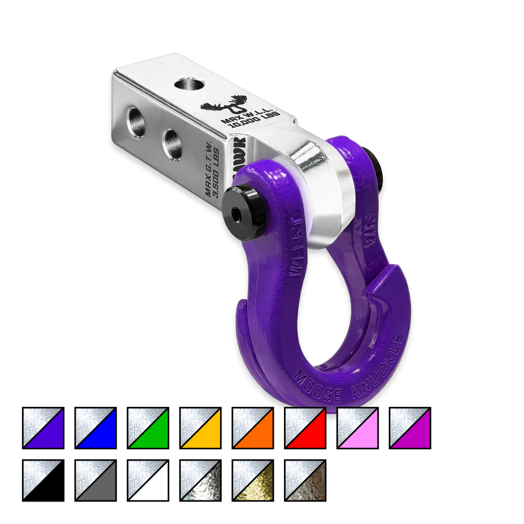 Jowl 3/4 Split Shackle and Mohawk 2.0 Receiver Combo Atomic Silver / Grape Escape Moose Knuckle Offroad