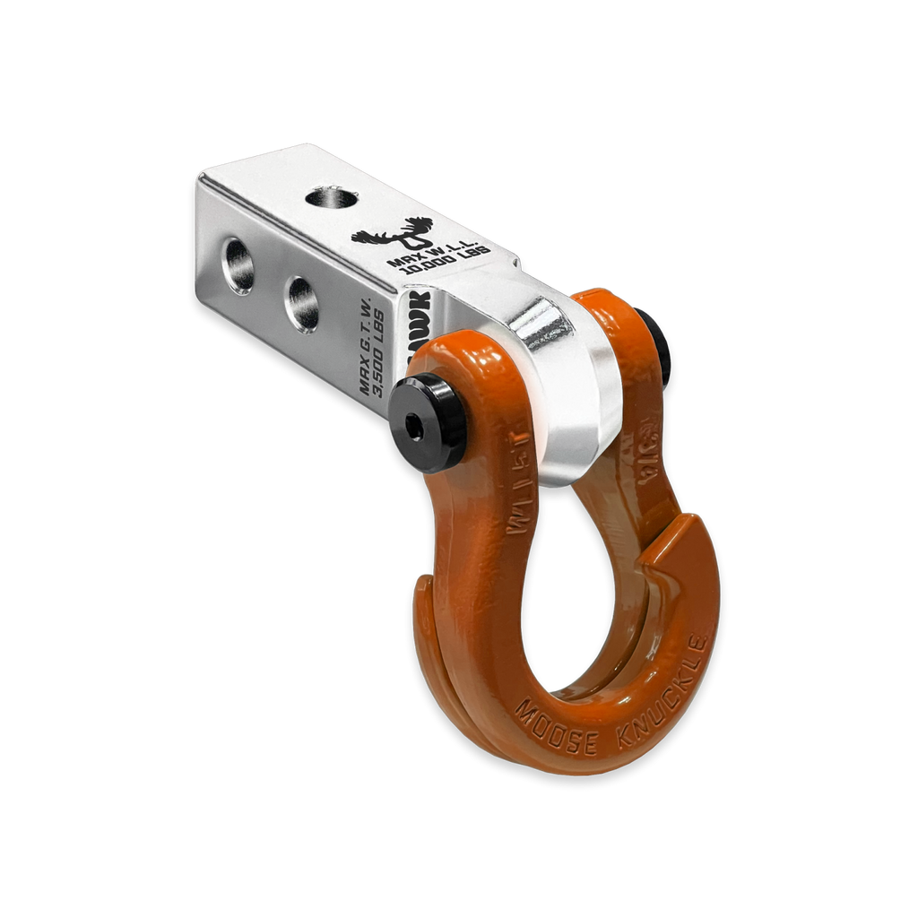 Jowl 3/4 Split Shackle and Mohawk 2.0 Receiver Combo Atomic Silver / Obscene Orange Moose Knuckle Offroad