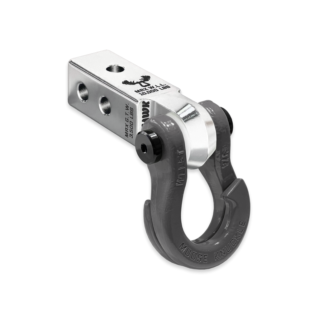 Jowl 3/4 Split Shackle and Mohawk 2.0 Receiver Combo Atomic Silver / Gun Gray Moose Knuckle Offroad