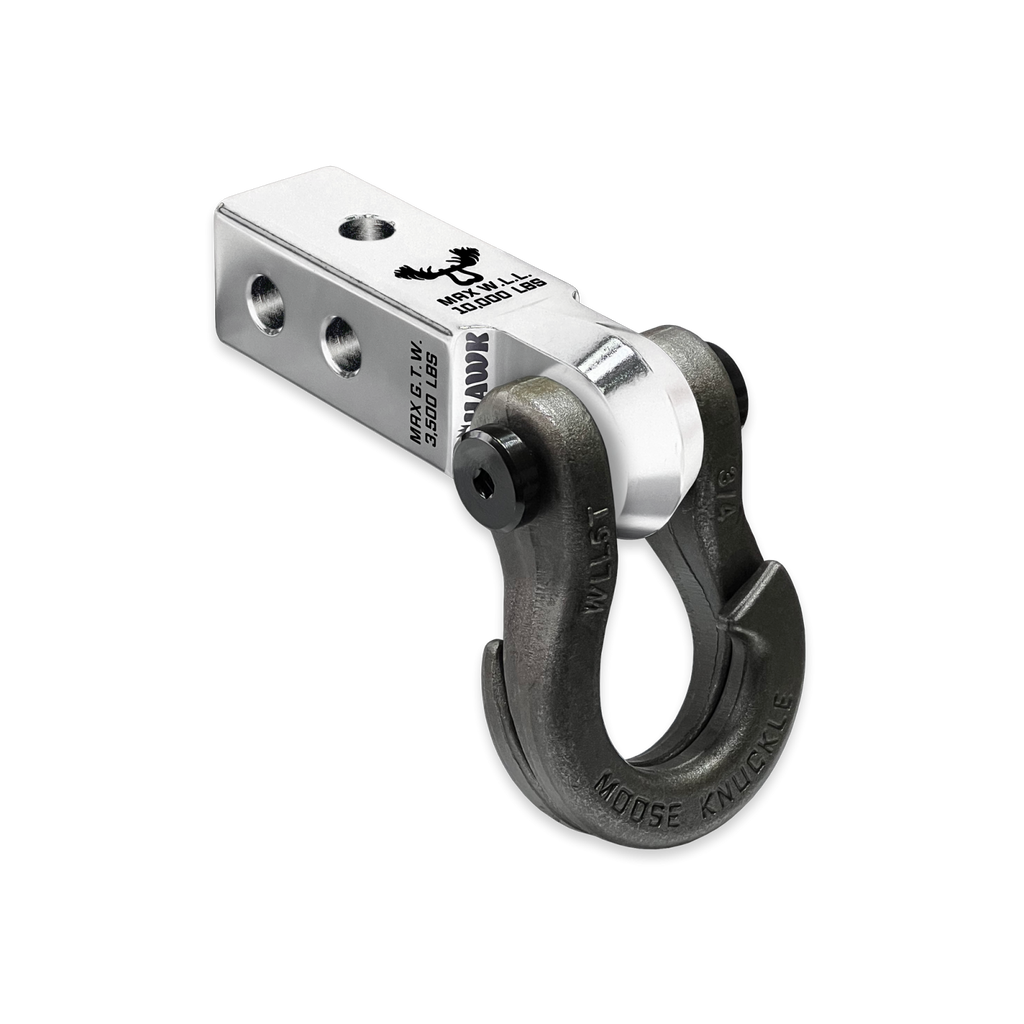 Jowl 3/4 Split Shackle and Mohawk 2.0 Receiver Combo Atomic Silver / Raw Dog Moose Knuckle Offroad