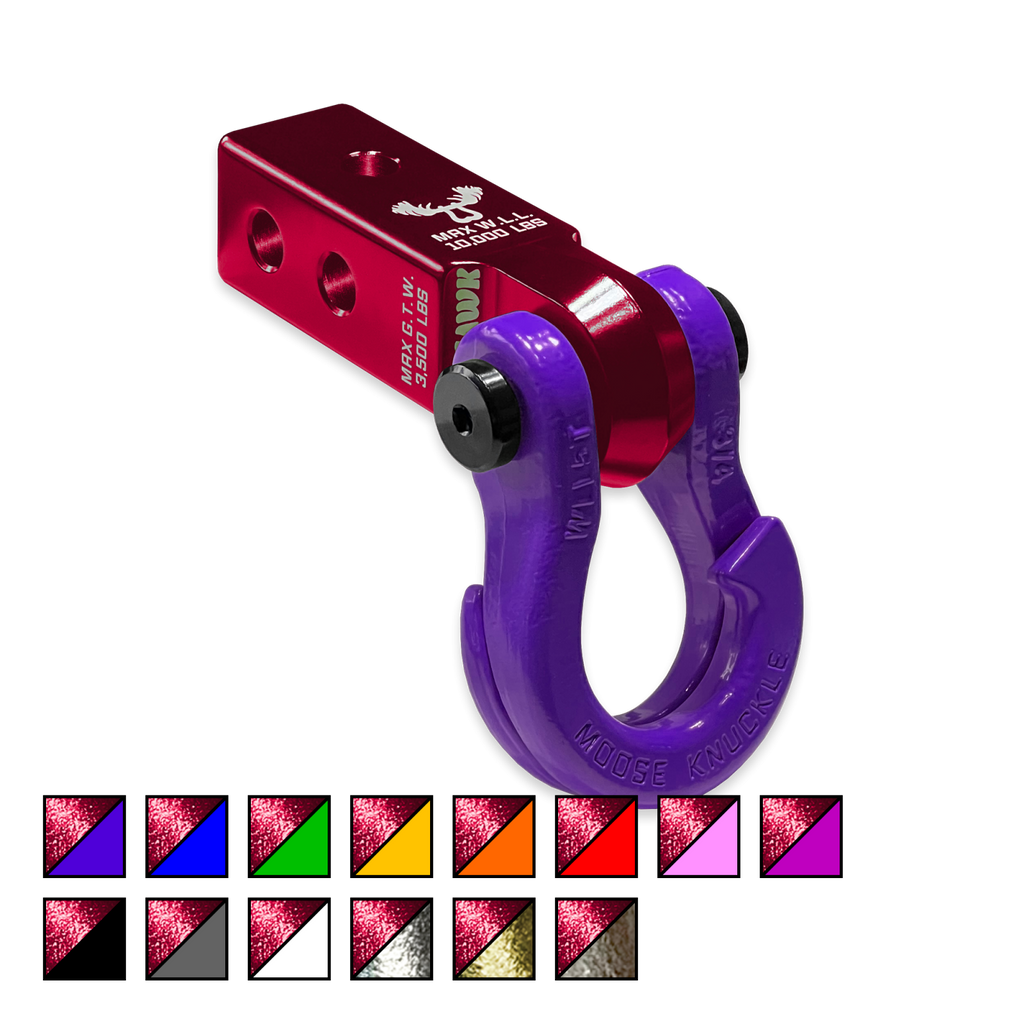 Jowl 3/4 Split Shackle and Mohawk 2.0 Receiver Combo Red Rum / Grape Escape Moose Knuckle Offroad