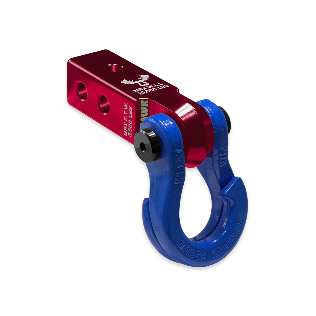 Jowl 3/4 Split Shackle and Mohawk 2.0 Receiver Combo Red Rum / Blue Balls Moose Knuckle Offroad