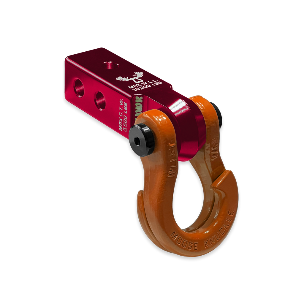 Jowl 3/4 Split Shackle and Mohawk 2.0 Receiver Combo Red Rum / Obscene Orange Moose Knuckle Offroad