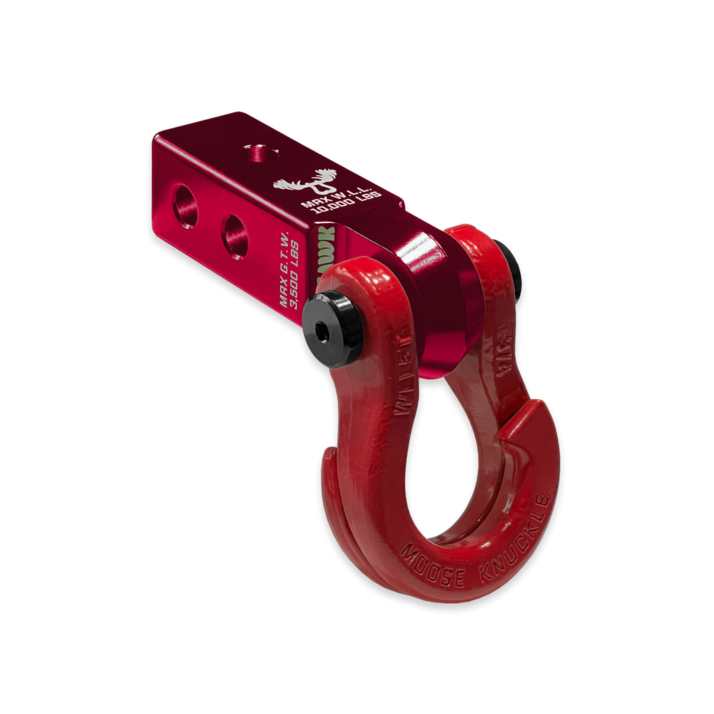 Jowl 3/4 Split Shackle and Mohawk 2.0 Receiver Combo Red Rum / Flame Red Moose Knuckle Offroad