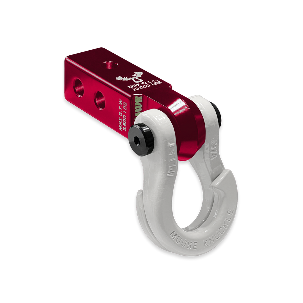Jowl 3/4 Split Shackle and Mohawk 2.0 Receiver Combo Red Rum / Pure White Moose Knuckle Offroad