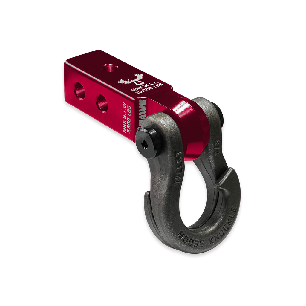 Jowl 3/4 Split Shackle and Mohawk 2.0 Receiver Combo Red Rum / Raw Dog Moose Knuckle Offroad