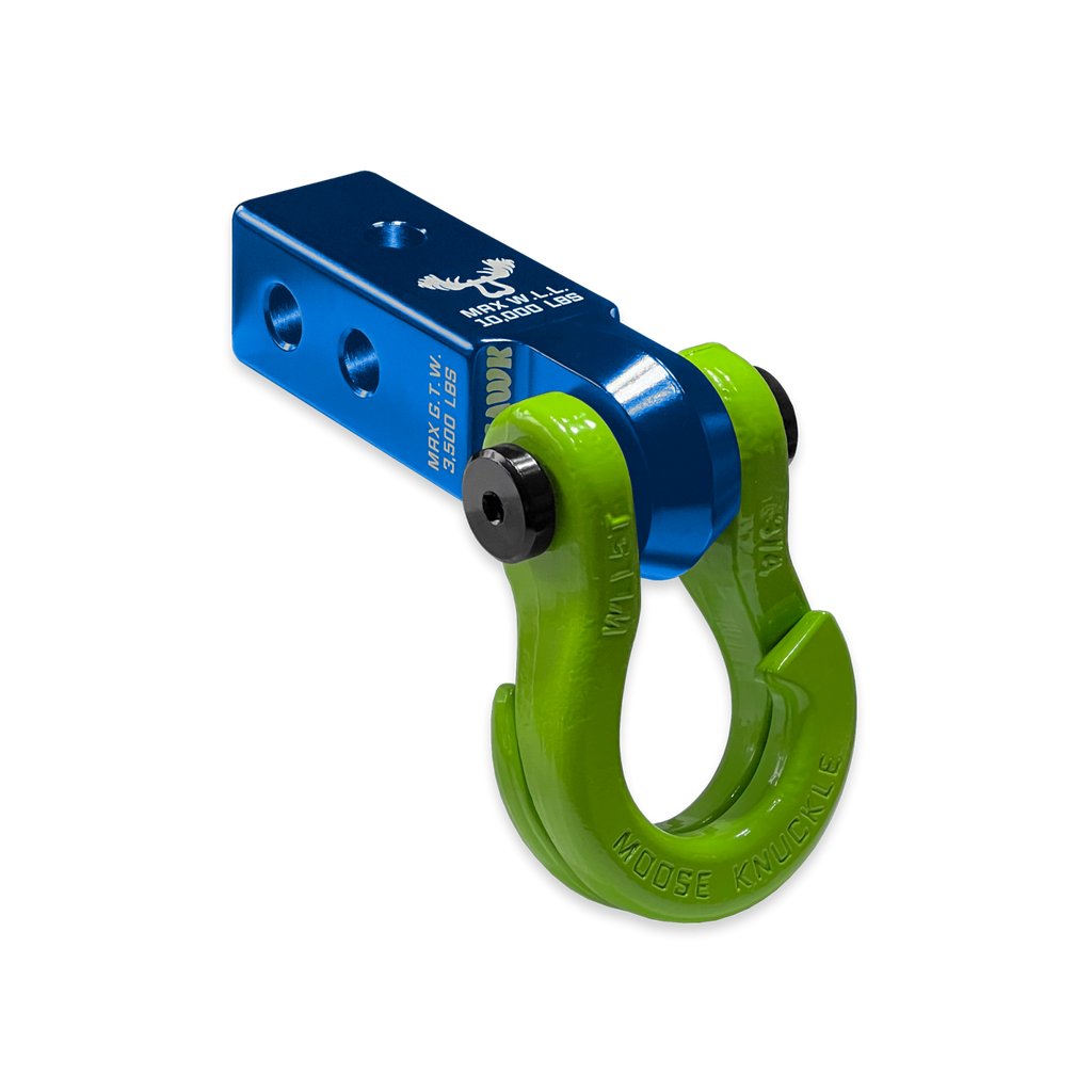 Jowl 3/4 Split Shackle and Mohawk 2.0 Receiver Combo Blue Pill / Sublime Green Moose Knuckle Offroad