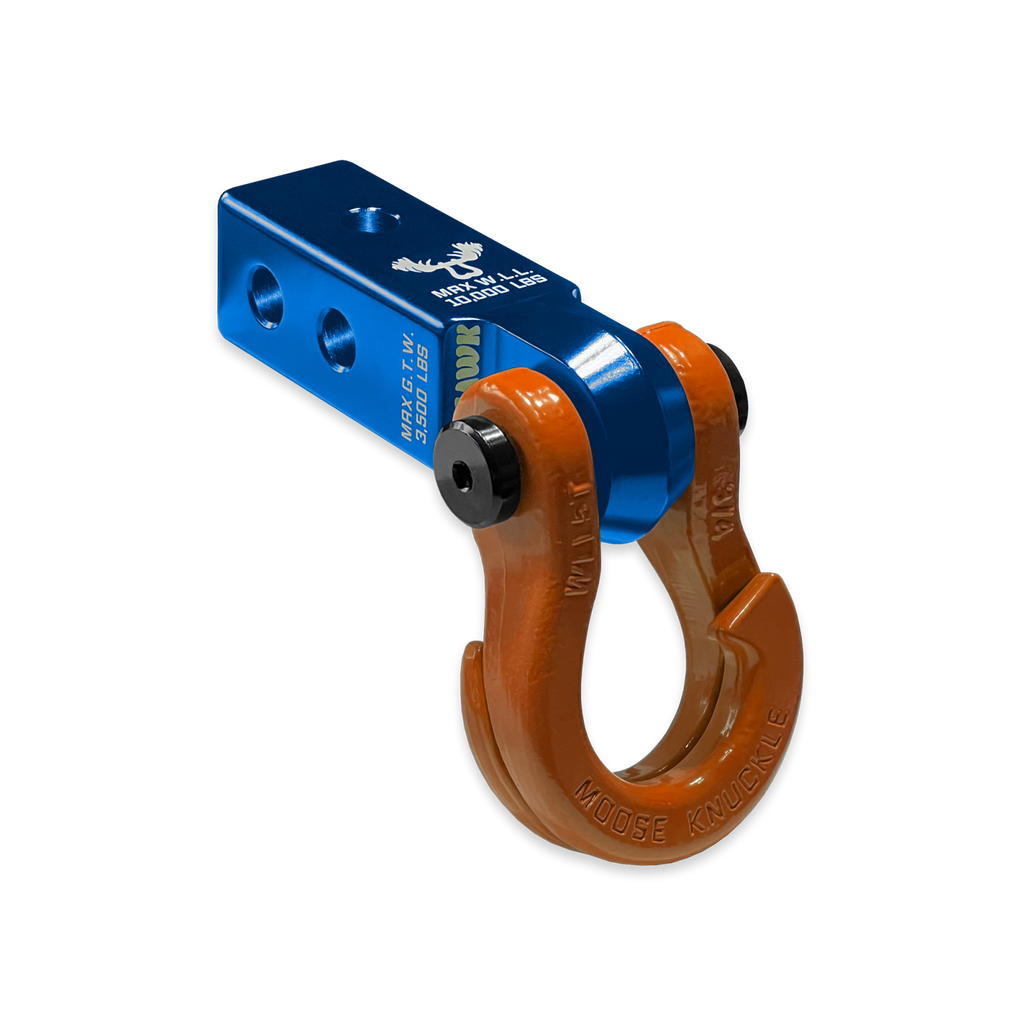 Jowl 3/4 Split Shackle and Mohawk 2.0 Receiver Combo Blue Pill / Obscene Orange Moose Knuckle Offroad