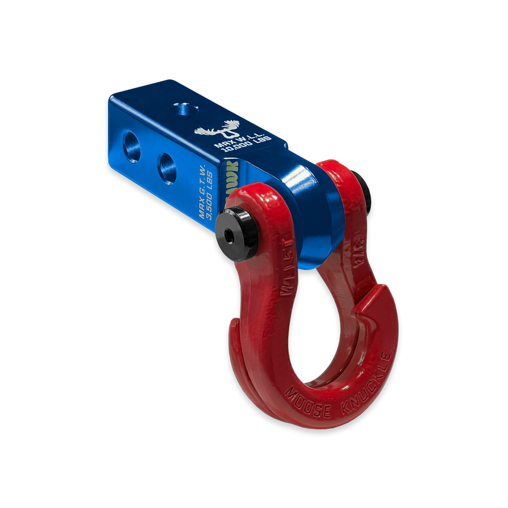 Jowl 3/4 Split Shackle and Mohawk 2.0 Receiver Combo Blue Pill / Flame Red Moose Knuckle Offroad