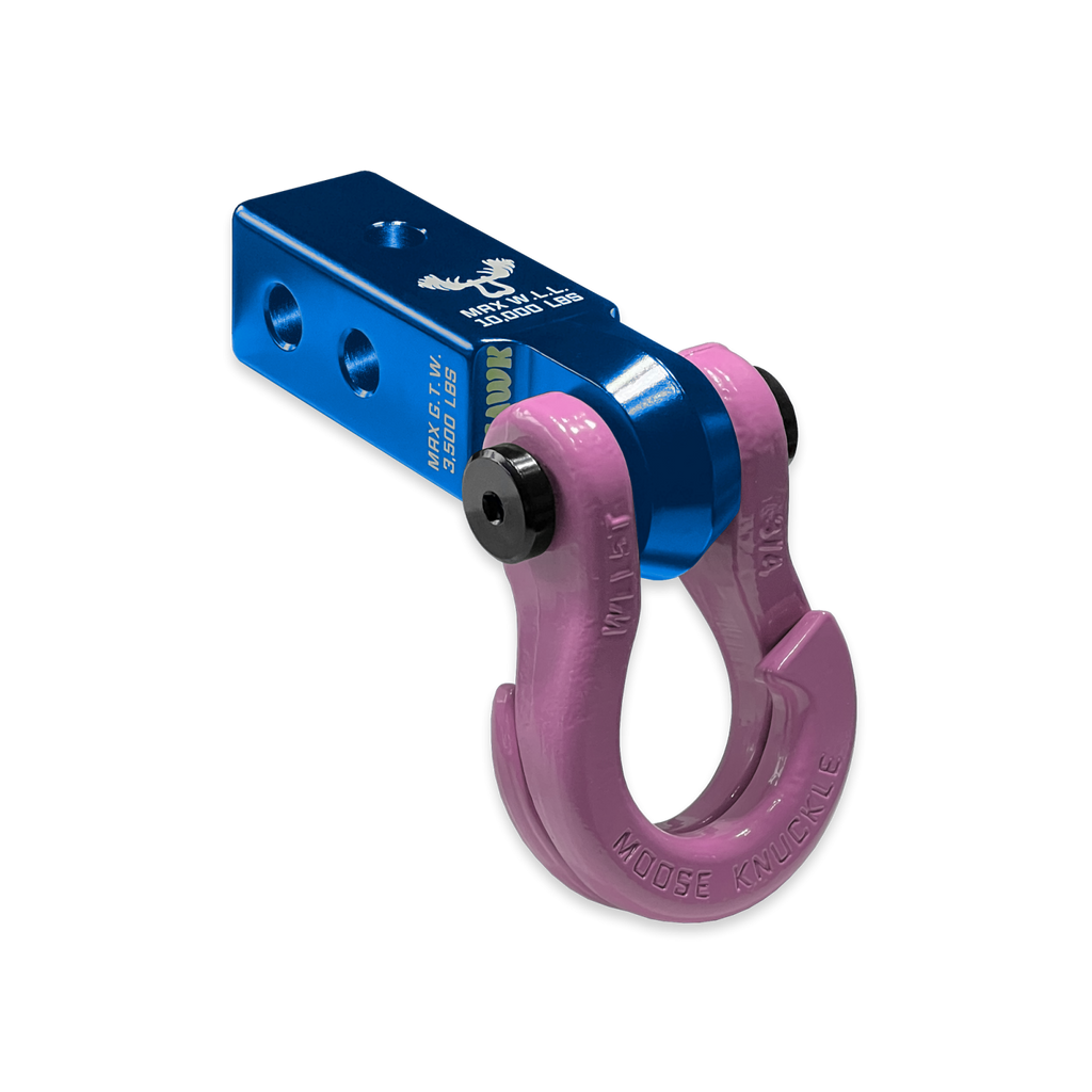 Jowl 3/4 Split Shackle and Mohawk 2.0 Receiver Combo Blue Pill / Pretty Pink Moose Knuckle Offroad