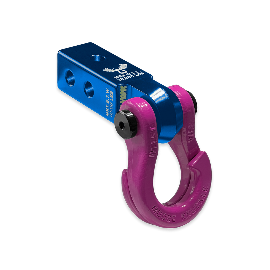 Jowl 3/4 Split Shackle and Mohawk 2.0 Receiver Combo Blue Pill / Pogo Pink Moose Knuckle Offroad