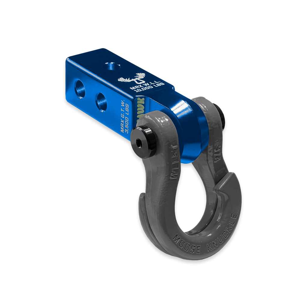 Jowl 3/4 Split Shackle and Mohawk 2.0 Receiver Combo Blue Pill / Gun Gray Moose Knuckle Offroad