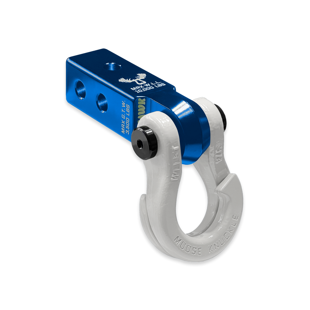 Jowl 3/4 Split Shackle and Mohawk 2.0 Receiver Combo Blue Pill / Pure White Moose Knuckle Offroad