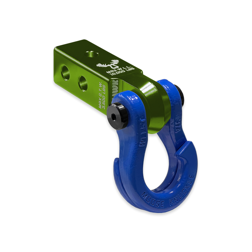 Jowl 3/4 Split Shackle and Mohawk 2.0 Receiver Combo Bean Green / Blue Balls Moose Knuckle Offroad