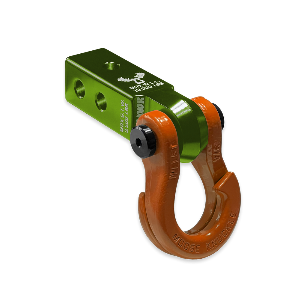 Jowl 3/4 Split Shackle and Mohawk 2.0 Receiver Combo Bean Green / Obscene Orange Moose Knuckle Offroad