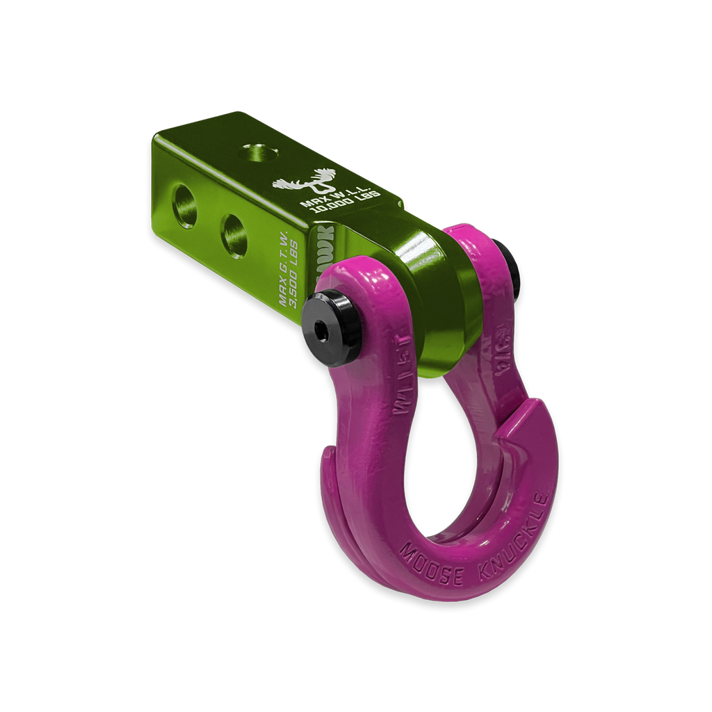 Jowl 3/4 Split Shackle and Mohawk 2.0 Receiver Combo Bean Green / Pogo Pink Moose Knuckle Offroad