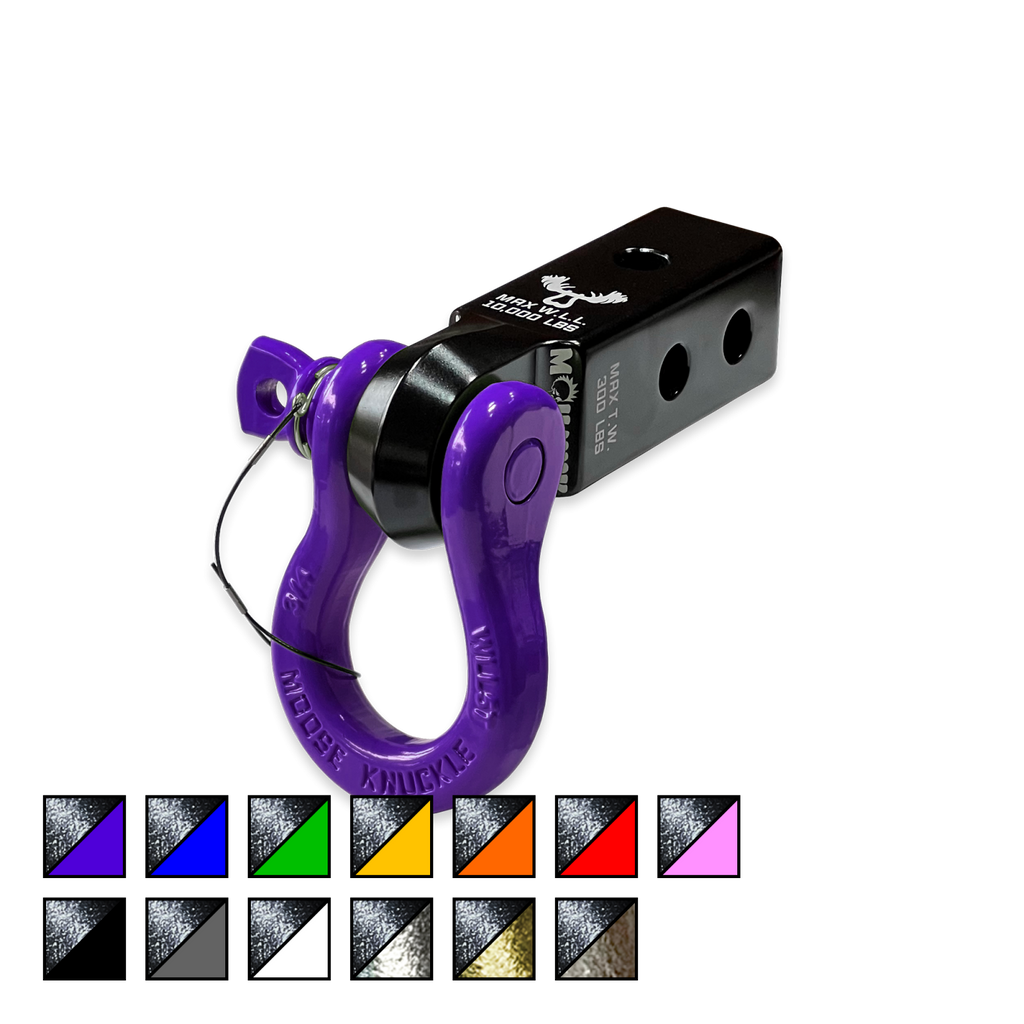 B'oh 3/4 Spin Pin Shackle and Mohawk 2.0 Receiver Combo Black Lung / Grape Escape Moose Knuckle Offroad