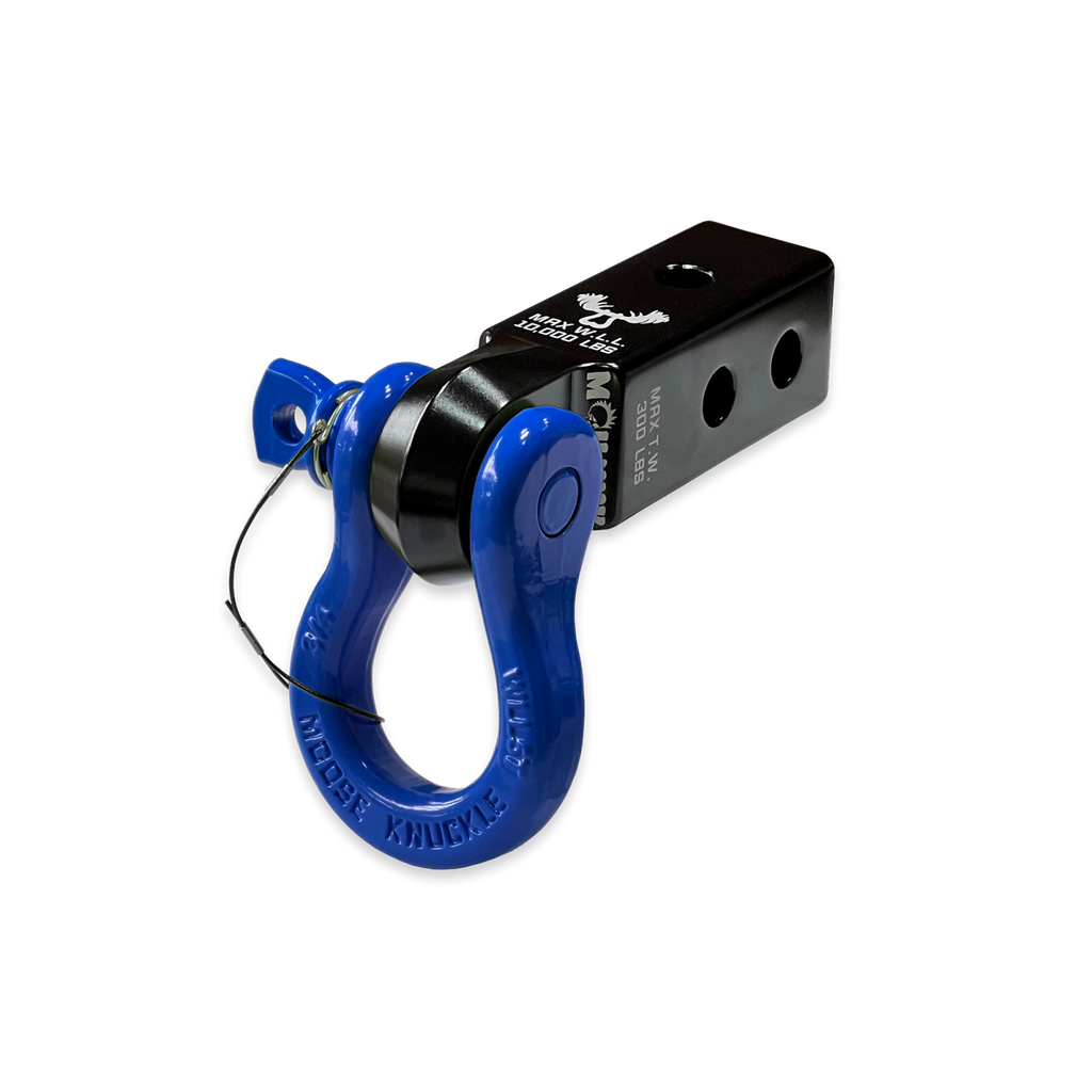 B'oh 3/4 Spin Pin Shackle and Mohawk 2.0 Receiver Combo Black Lung / Blue Balls Moose Knuckle Offroad