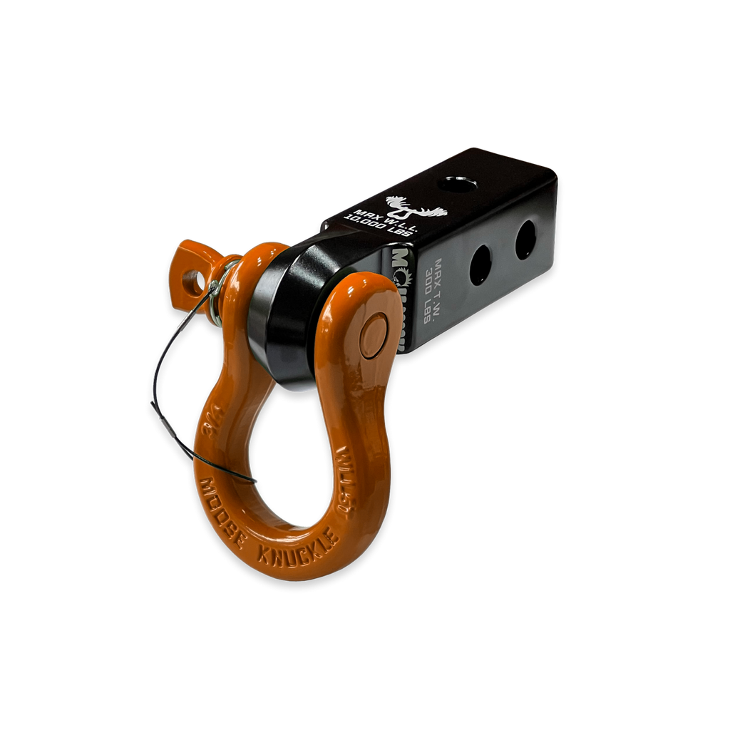 B'oh 3/4 Spin Pin Shackle and Mohawk 2.0 Receiver Combo Black Lung / Obscene Orange Moose Knuckle Offroad
