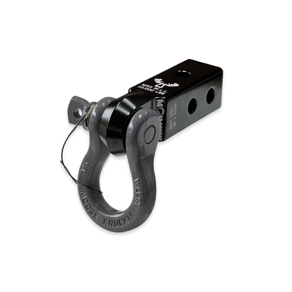B'oh 3/4 Spin Pin Shackle and Mohawk 2.0 Receiver Combo Black Lung / Gun Gray Moose Knuckle Offroad