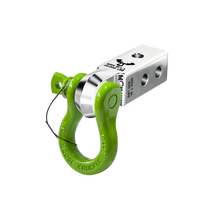 Load image into Gallery viewer, B&#39;oh 3/4 Spin Pin Shackle and Mohawk 2.0 Receiver Combo Atomic Silver / Sublime Green Moose Knuckle Offroad
